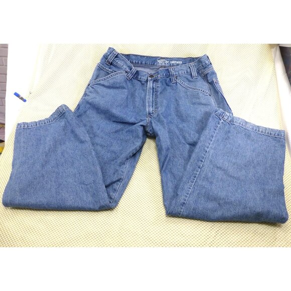 Levis Signature Carpenter Blue Denim Jeans W38 L30 Mens Relaxed Fit Comfortable - Picture 1 of 12